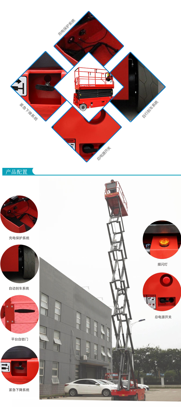 自行走剪叉式高空作業(yè)平臺（液壓馬達驅(qū)動）